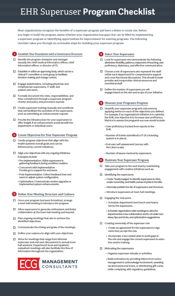 Build a Successful EHR Superuser Program with These Six Step...